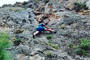 Escalada a les muntanyes de Pezas